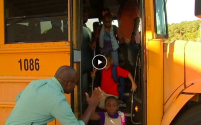 Warm welcomes encourage children on first day of school in Wake, Durham, Cumberland counties