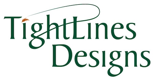 TightLines Designs logo with tagline